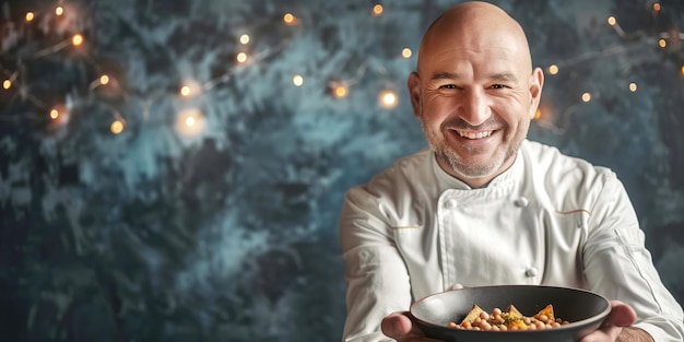 Uśmiechnięty kucharz